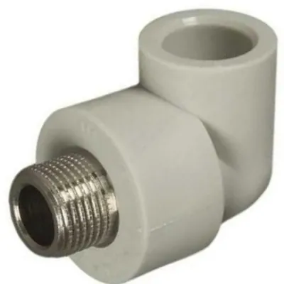 Угольник PP-R комбинированный серый НР Дн 25х3/4" VALFEX 10126025Г