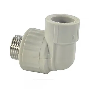 Угольник PP-R комбинированный серый Дн 20х1/2" НР VALFEX 10126020Г