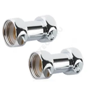 Соединитель для полотенцесушителя латунь Ду 25 1"x1" нак/гайка прямой хром Терминус 4620768880704