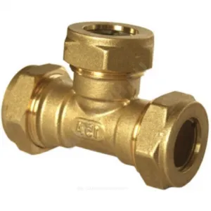 Тройник переходной латунь 20Aх15х20 обжим STAHLMANN STWL20/15/20BEF