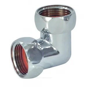 Соединитель для полотенцесушителя латунь Ду 25 1"x1" нак/гайка угловой хром 0003-08 RCN