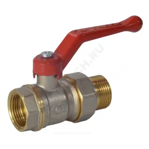 Кран шаровой латунь никель 11Б27фт1М OPTIMA Ду 15 Ру16 ВР/"американка" полнопроходной рычаг VALFEX VF.225.NLR1.012