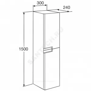 Шкаф-колонна Victoria Nord Black Edition черный глянец Roca ZRU9000095
