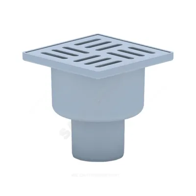 Трап нерегулируемый с гидрозатвором Дн 50 с пластиковой решёткой 100х100мм вертикальный выпуск АНИ Пласт TA5204
