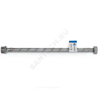 Подводка гибкая для воды нержавеющая оплетка 1/2" г-ш L=0,5 м AQUALINE 04818