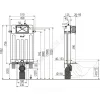 Инсталляция для подвесного унитаза Alcamodul без кнопки смыва Alca Plast AM100/1000