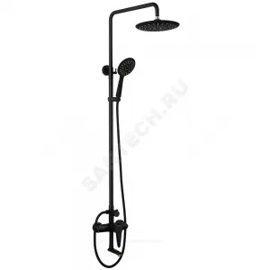 Система душевая с одноручным смесителем STEEL BLACK Профсан PSM-301-8