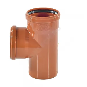 Тройник НПВХ коричневый Дн 110х110х87гр б/нап в/к KGEA Ostendorf 220400