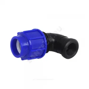 Отвод компрессионный ПЭ Дн 50х1 1/2"х90гр ВР ТПК-АКВА 50025112