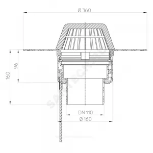 Воронка кровельная HL62.1P с вертикальным выпуском PP Дн 110 с листвоуловителем, электрообогревом, теплоизоляцией HL HL62.1P/1 Воронка кровельная HL62.1P с вертикальным выпуском PP Дн 110 с листвоуловителем, электрообогревом, теплоизоляцией HL HL62.1P/1
