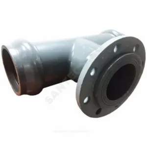 Тройник НПВХ серый SDR26 Дн 160х100 Ру10 фланец-раструб напорный фланец сталь Хемкор 2181141