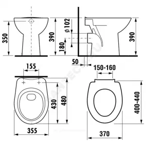 Унитаз приставной