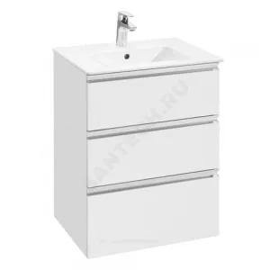 Тумба под умывальник 60 без ножек The GAP белый глянец Roca 857552806