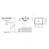 Умывальник врезной CONNECT 58 без отверстия п/смес Ideal Standard E506101