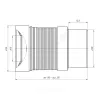 Гофра для унитаза 110мм L=200-360мм для пластиковых труб АНИ Пласт K821