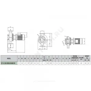 Насос ин-лайн с сухим ротором CP-G-G 100-8300/A/BAQE/55-IE3 DAB 1D6411GKV