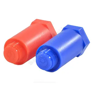 Заглушка PP-R удлиненная синяя/красная 1/2" 2 шт VALFEX 10192020