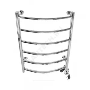 Полотенцесушитель электрический нерж сталь Лесенка 400х800мм 6П ТЭН справа Уют Элит-Металл Э-22-04