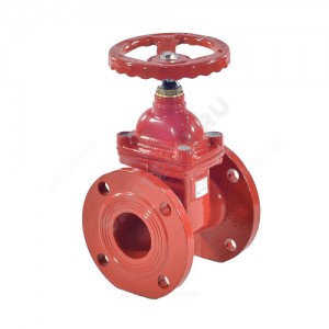 Задвижка чугун 30ч39р аналог МЗВГ обрезиненный клин c гайкой Ду 150 Ру16 до +150 фл Китай