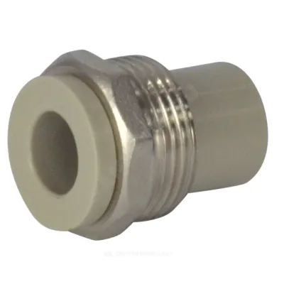 Штуцер PP-R комбинированный серый НР Дн 20х3/4" VALFEX 10137120Г