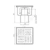 Трап нерегулируемый с гидрозатвором Дн 50 с нержавеющей решёткой 100х100мм вертикальный выпуск АНИ Пласт TA5202