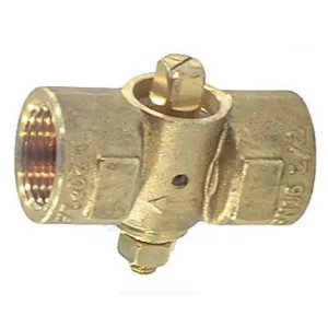 Кран для манометра 3-ходовой латунь 1062 (11б18бк) Ду 15 Ру16 ВР G1/2"-М20х1,5 без рукоятки без фланца Aquasfera 1062-01