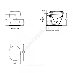 Унитаз приставной