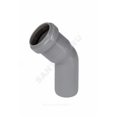 Отвод PP-H серая HT HTB Дн 90х45гр б/нап в/к Ostendorf 114120