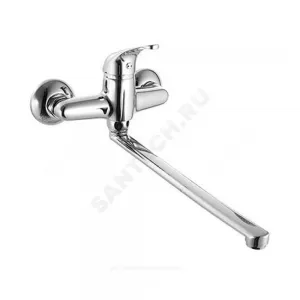 Смеситель для кухонной мойки одноручный нижний плоский излив Стройка ЦС-СМ 294-2 D35 М-42 Центр Сантехники (Подольск) СТ300502