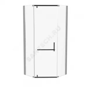 Ограждение душевое Arena Pentagon 1000х1000х2000 мм без поддона пятиугольная прозрачное стекло Мирсант УТ000058035