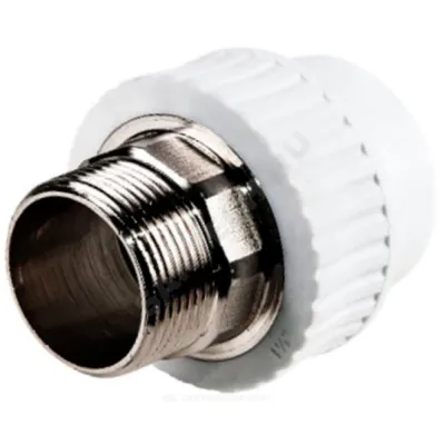 Муфта PP-R комбинированная под ключ белая НР Дн 110х4" RTP (РосТурПласт) 19165