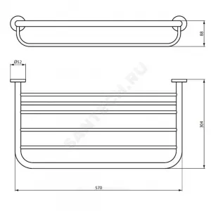 Полка для полотенец подвесная IOM хром Ideal Standard A9106AA