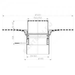Воронка кровельная HL62.1BH с вертикальным выпуском PP Дн 160 с трапом, электрообогревом, теплоизоляцией, гидроизоляционным полимербитумным полотном 500мм HL HL62.1BH/5 Воронка кровельная HL62.1BH с вертикальным выпуском PP Дн 160 с трапом, электрообогревом, теплоизоляцией, гидроизоляционным полимербитумным полотном 500мм HL HL62.1BH/5