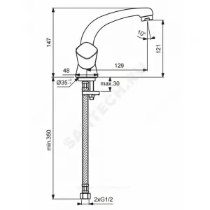 Смеситель для умывальника двуручный QUADRO Vidima BA244AA