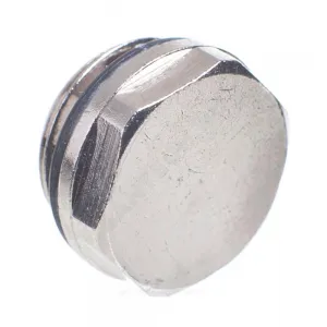 Заглушка (пробка) 1/2" для радиатора с прокладкой хром R92 Giacomini R92X003