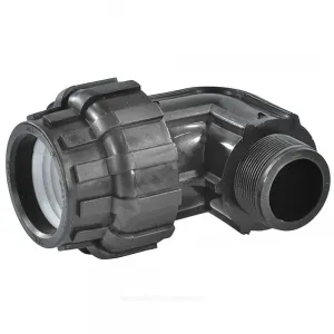 Отвод компрессионный ПЭ Дн 63х1 1/2"х90гр НР ТПК-АКВА 100263112