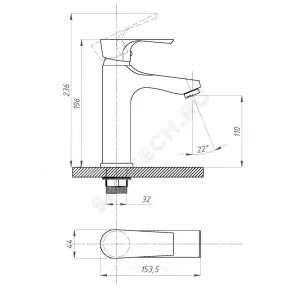 Смеситель для умывальника одноручный ЭЛИТ Профсан PSM-100-5