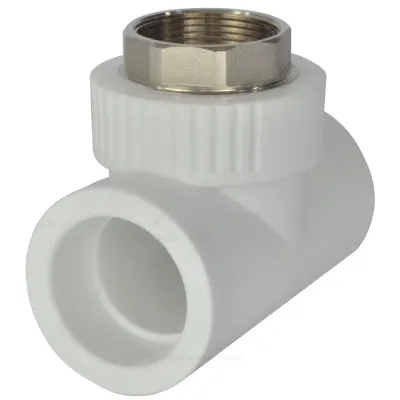 Тройник PP-R комбинированный под ключ белый ВР Дн 50х1 1/2" RTP (РосТурПласт) 10751 ..
