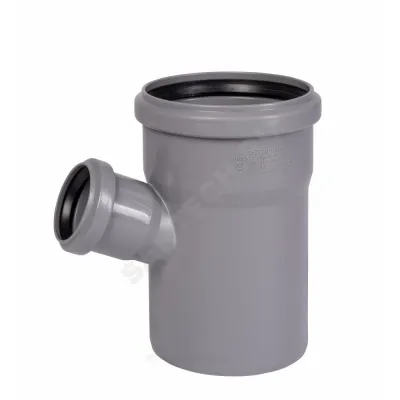 Тройник PP-H переходной серая HT HTEA Дн 110х75х67гр б/нап в/к Ostendorf 115310