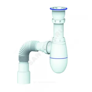 Сифон для кухонной мойки бутылочный 1 1/2"x40 с гофрой 40х40/50 выпуск с нержавеющей решёткой Unicorn B220