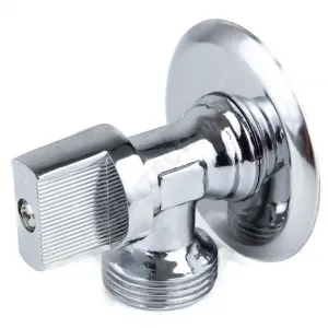 Кран шаровой латунный бытовой хром 1044 G1/2"х3/4" Ру10 НР переходной бабочка с отражателем Aquasfera 1044-01