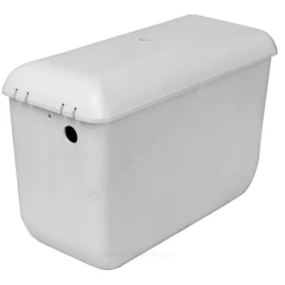 Бачок пластиковый для унитаза высокорасположенный белый боковой подвод в комплекте 12