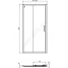 Дверь душевая CONNECT 2 Sliding door 1000х1950 мм Ideal Standard K9273V3 .