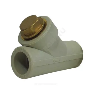 Фильтр PP-R сетчатый серый внутренняя пайка Дн 32х45гр RTP (РосТурПласт) 34493