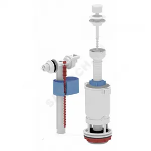 Арматура для бачка сливная/наливная Эконом 1/2" боковое подключение шток белый 1/реж АНИ Пласт WC4050