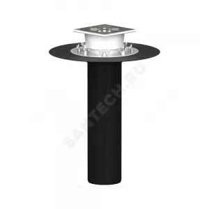 Воронка кровельная с вертикальным выпуском PP Дн 110 с трапом, прижимным фланцем из нержавеющей стали Татполимер ТП-03.100/6