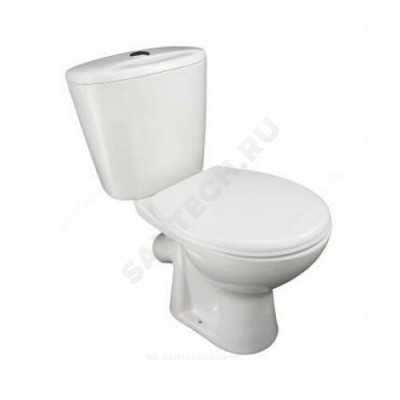 Унитаз-компакт Универсал (М) белый нижний подвод косой выпуск 1/реж полипропилен Лобненский стройфарфор