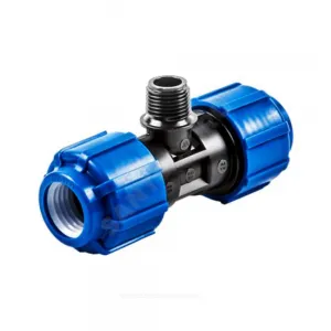 Тройник компрессионный ПЭ Дн 63х1 1/2"х63 НР ТПК-АКВА 1123520