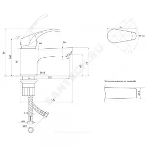 Смеситель для умывальника одноручный Город К-серия Славен СЛ-ОД-К10
