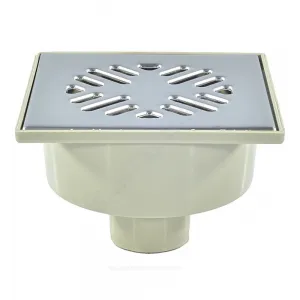 Трап нерегулируемый с поплавковым "сухим" затвором Дн 50 с нержавеющей решёткой 150х150мм вертикальный выпуск Татполимер ТП-102.50-150VSDs